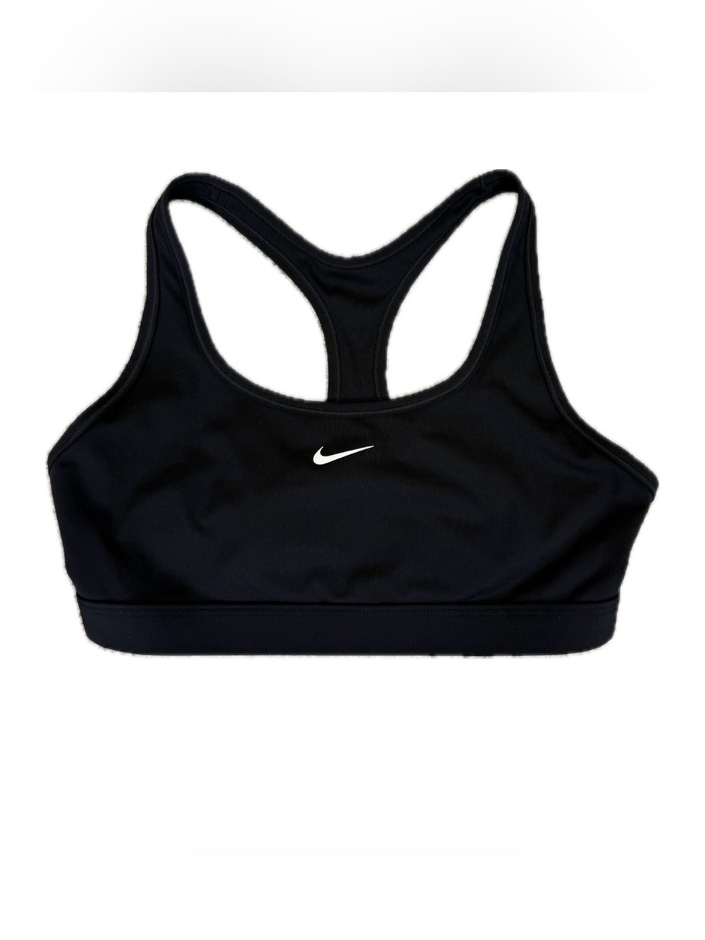 Nike Swoosh Women’s Black Dri-FIT Racerback Sports Bra Medium No Padding